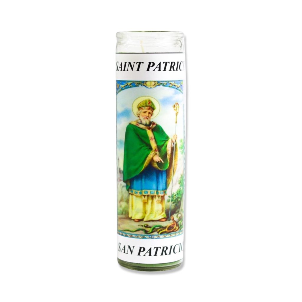 Saint Patrick 7 Day Glass Candle Papa Jims Botanica 2632