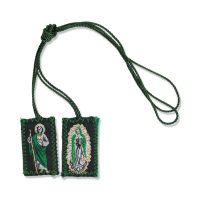 ST.JUDE W/ VIRGEN DE GUADALUPE GREEN SCAPULAR
