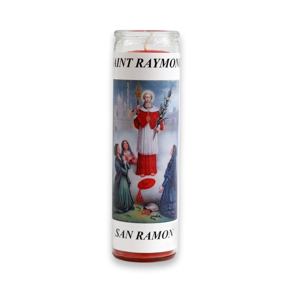 SAINT RAYMOND (San Ramon) 7 DAY GLASS CANDLE Papa Jim's Botanica