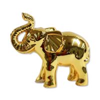 GOLD ELEPHANT PLAIN STATUE 4"