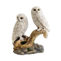 OWL PAIR STATUE 5"