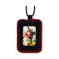 SAN MARTIN CABALLERO LEATHER SCAPULAR 3.5"