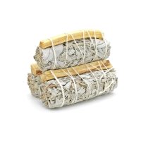 WHITE SAGE & PALO SANTO SMUDGE STICK 4"
