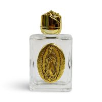 VIRGEN DE GUADALUPE HOLY WATER BOTTLE GOLD