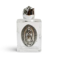 VIRGEN DE GUADALUPE HOLY WATER BOTTLE SILVER